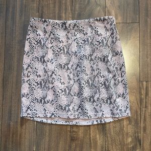 Wild Honey Pink Snakeskin Skirt